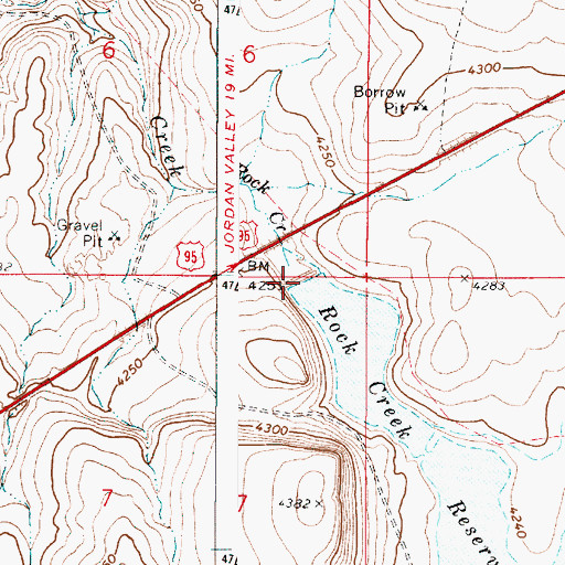 Topographic Map of Rock Creek Dam, OR