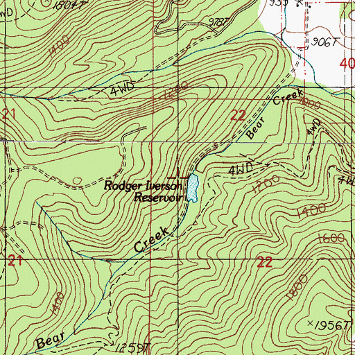 Topographic Map of Rodger Iverson Dam, OR