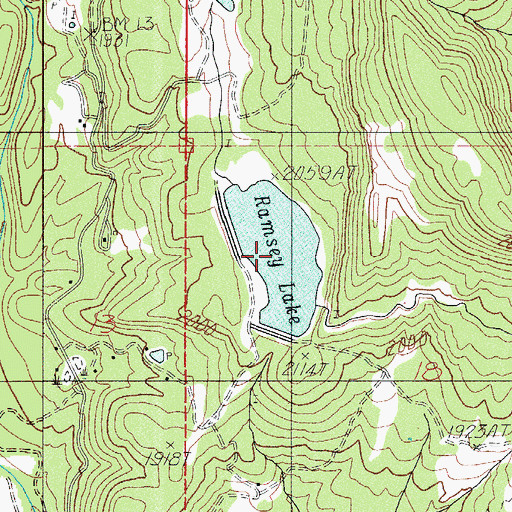 Topographic Map of Sams Valley Reservoir, OR