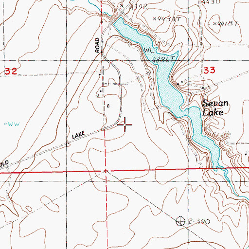 Topographic Map of Sevan Dam, OR