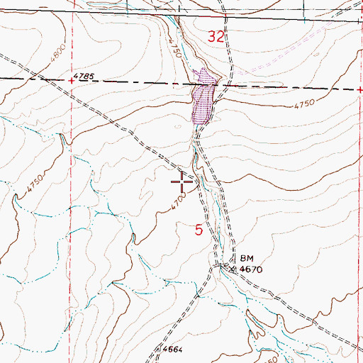 Topographic Map of Sherlock Gulch Dam, OR