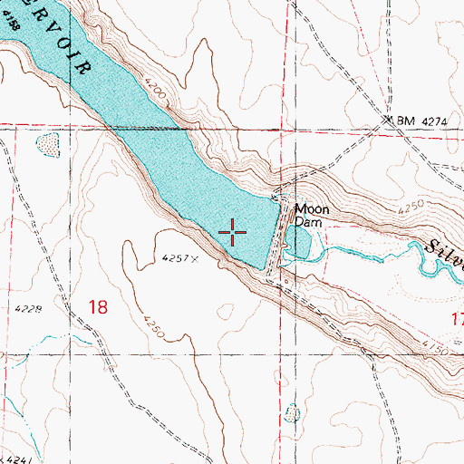 Topographic Map of Silver Creek Dam, OR