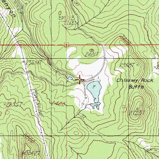 Topographic Map of Simpson Dam, OR