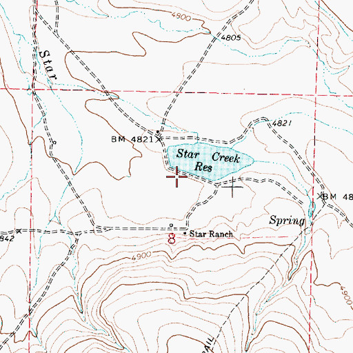 Topographic Map of Star Creek Dam, OR