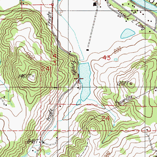 Topographic Map of Updegrave Reservoir, OR