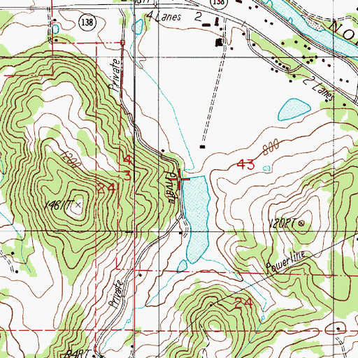 Topographic Map of Updegrave Dam, OR