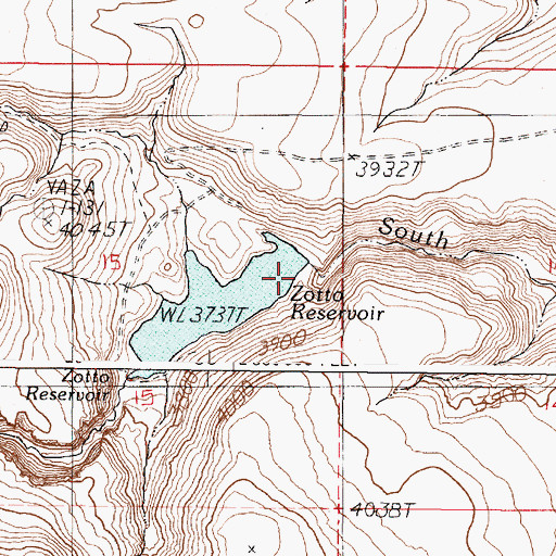Topographic Map of Vaughn Dam, OR