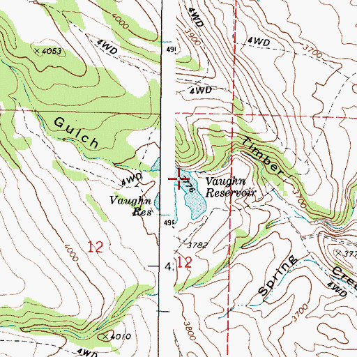 Topographic Map of Vaughn Dam, OR