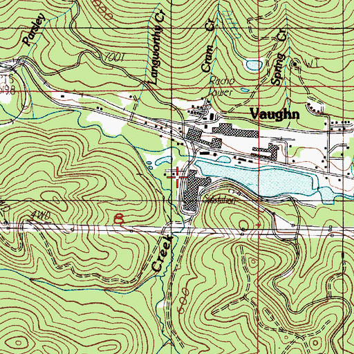 Topographic Map of Vaughn Log Dam, OR