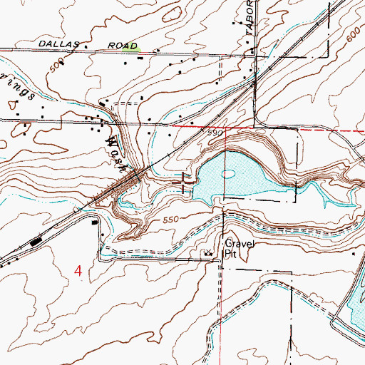 Topographic Map of Walchli Dam, OR