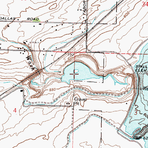 Topographic Map of Walchli Reservoir, OR