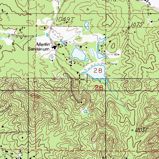 Topographic Map of Werner Dam, OR