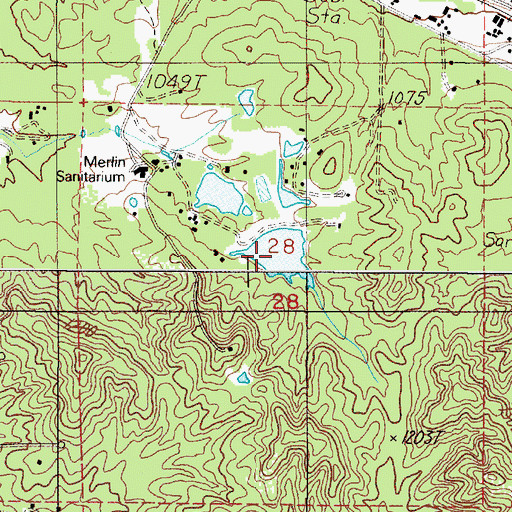 Topographic Map of Werner Reservoir, OR