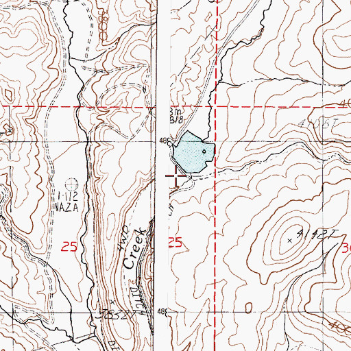 Topographic Map of Wheaton Creek Dam, OR