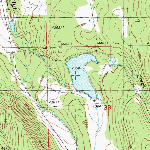Topographic Map of Worden Reservoir, OR