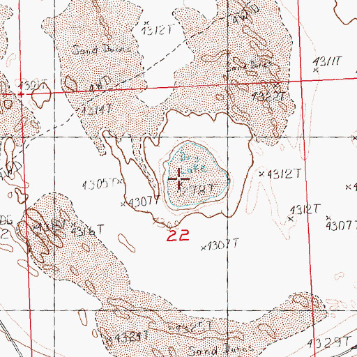 Topographic Map of Nasty Pond, OR