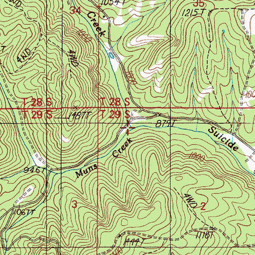 Topographic Map of Little Muley Creek, OR