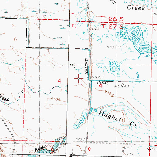 Topographic Map of Goulden Canal, OR