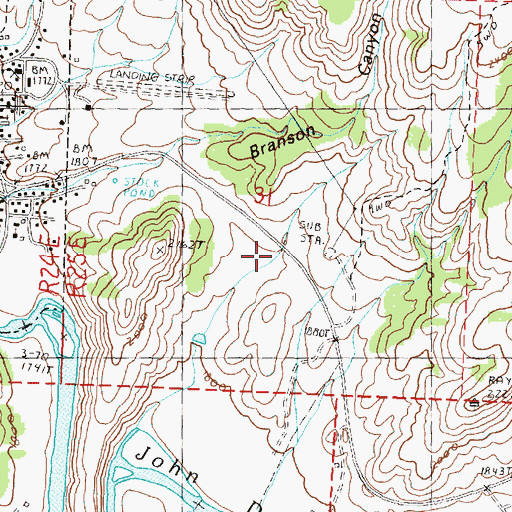 Topographic Map of Branson Canyon, OR