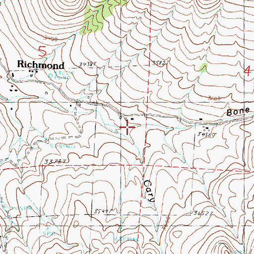 Topographic Map of Bone Yard Canyon, OR