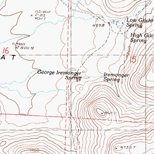 Topographic Map of George Iremonger Spring, OR