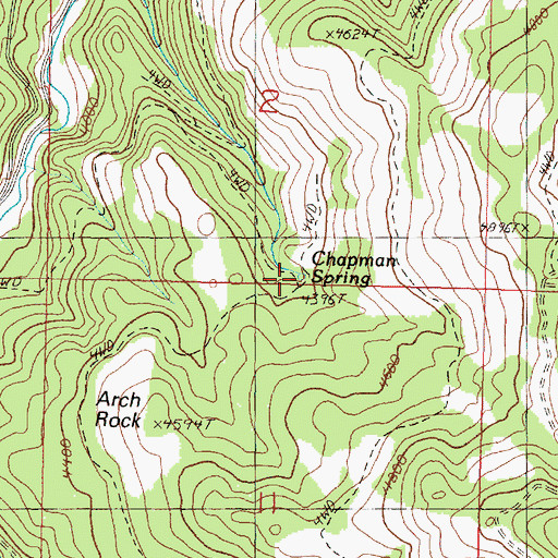 Topographic Map of Chapman Spring, OR