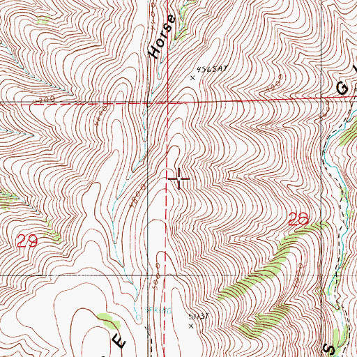 Topographic Map of Devils Ridge, OR