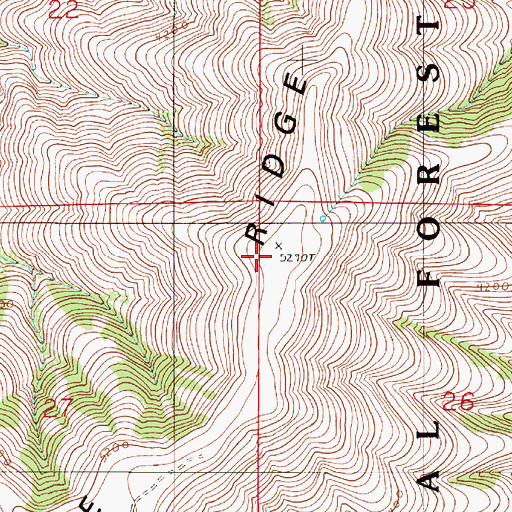 Topographic Map of Clear Lake Ridge, OR