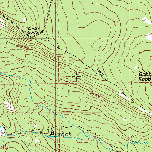 Topographic Map of Gobblers Knob, OR