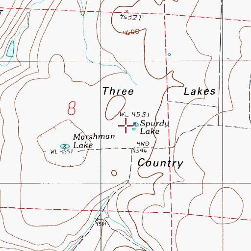Topographic Map of Sprudy Lake, OR