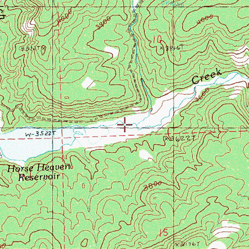 Topographic Map of Brown Creek, OR