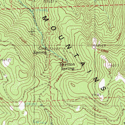 Topographic Map of Skelton Spring, OR