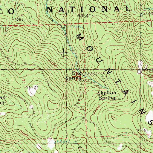Topographic Map of Cox Spring, OR