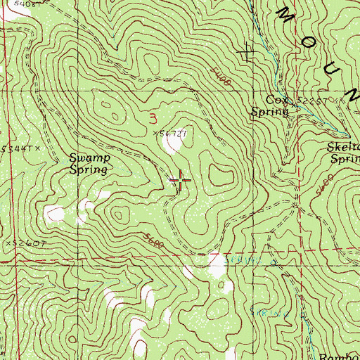 Topographic Map of Hamer Creek, OR