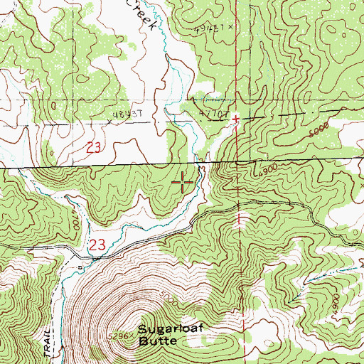 Topographic Map of Little Deer Creek, OR