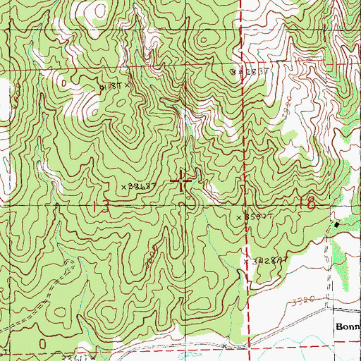 Topographic Map of Box Canyon, OR