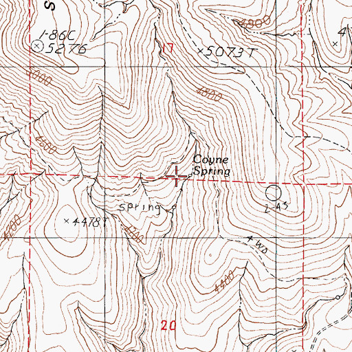 Topographic Map of Coyne Spring, OR