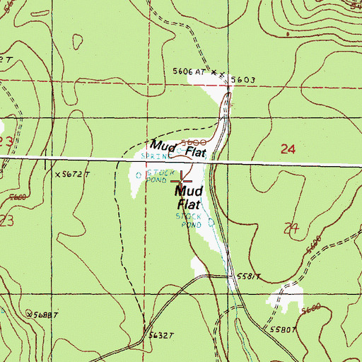 Topographic Map of Mud Flat, OR