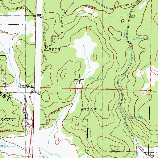 Topographic Map of Little Rock Spring, OR