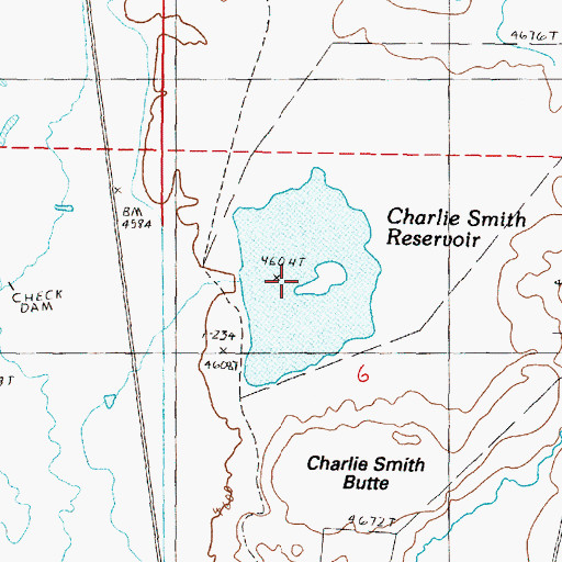 Topographic Map of Pronghorn Reservoir, OR