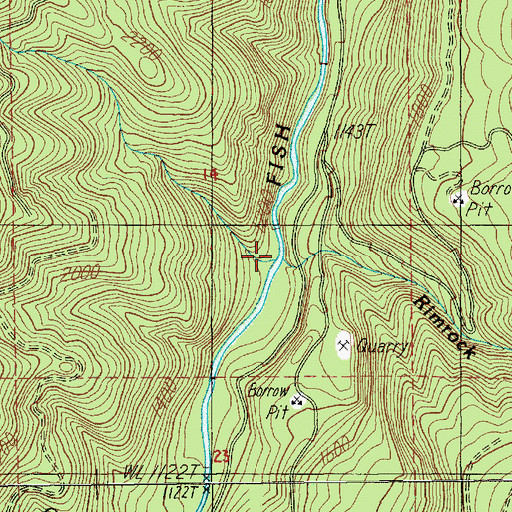 Topographic Map of Rimrock Creek, OR
