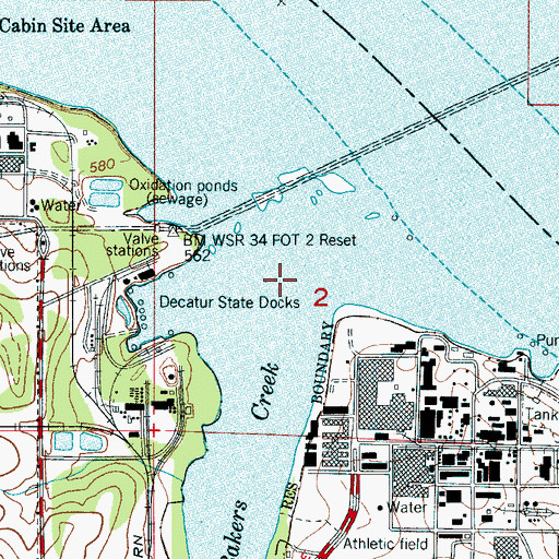 Topographic Map of Bakers Creek, AL