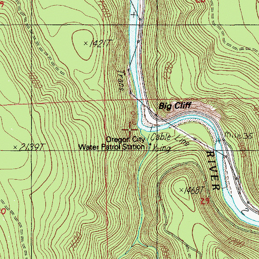 Topographic Map of South Fork Water Board Intake, OR
