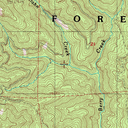 Topographic Map of Klahn Creek, OR
