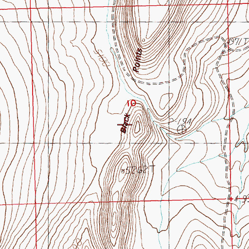 Topographic Map of Black Points, OR