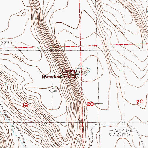 Topographic Map of County Waterhole Number 11, OR