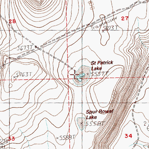 Topographic Map of Saint Patrick Lake, OR