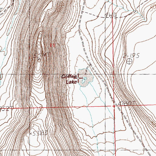 Topographic Map of Coffee Lake, OR