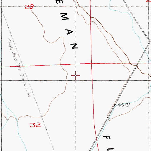 Topographic Map of Coleman Flat, OR