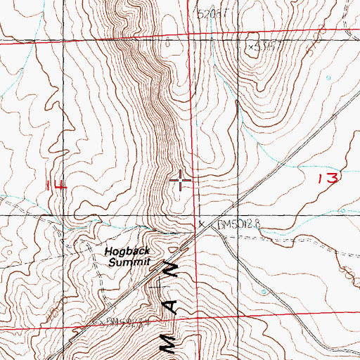 Topographic Map of Coleman Hills, OR
